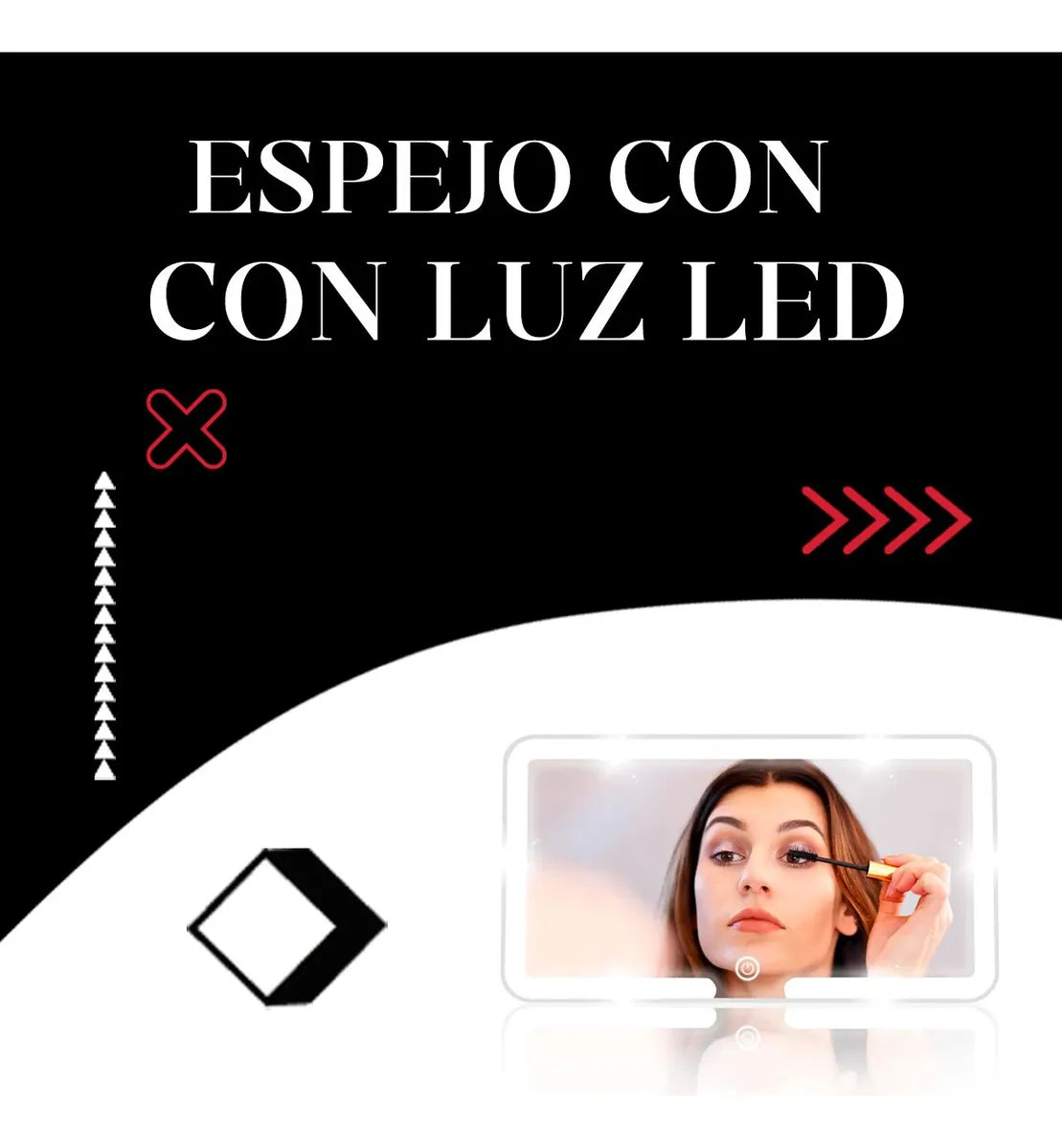 VanityClip | Espejo LED para auto, belleza donde sea.